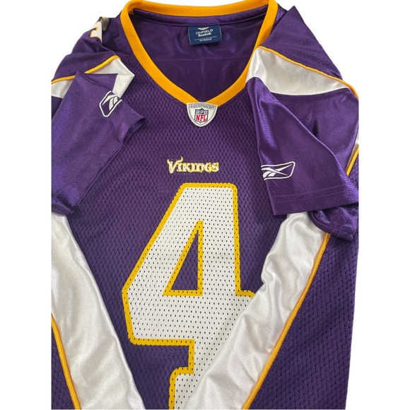 Reebok Minnesota Vikings Practice Jersey #4 Brett Favre Size M- Like new! - Picture 3 of 3